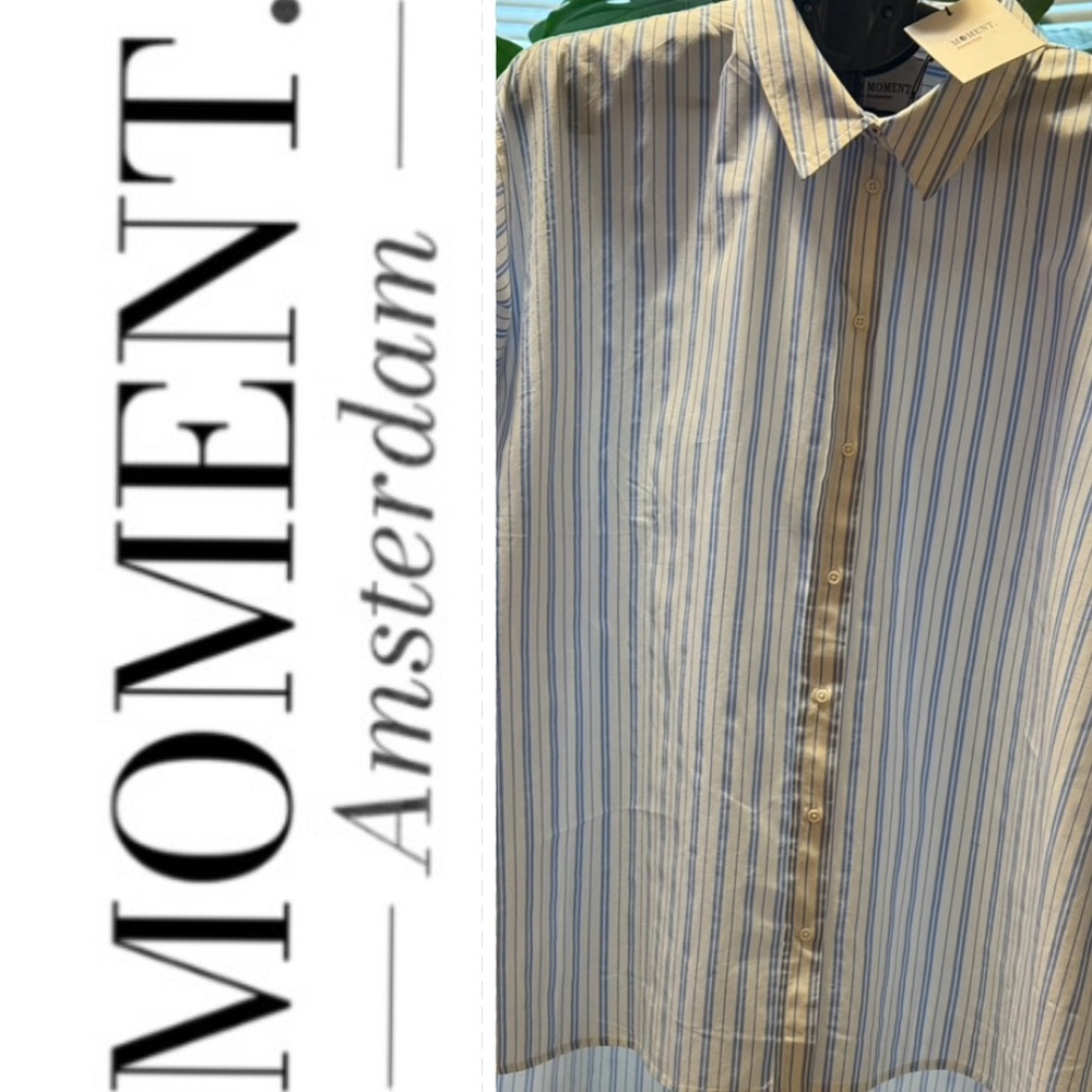 Moment. Amsterdam Women’s Blue Striped Shirt